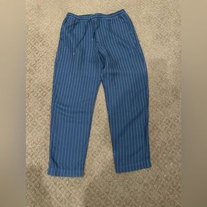 Polo Raph Lauren Navy White Stripe Linen Pants- Size Med